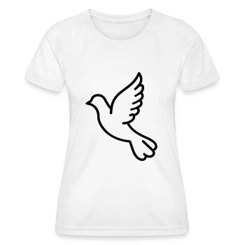 Taube - Frauen Funktions-T-Shirt - Weiß - Vorne - AI Model Female 172 dark (172cm)