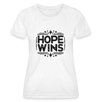 Hope Wins - Women's Functional T-Shirt - white - Front - AI Model Female 172 dark (172cm)