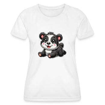 Black and white bear baby - Women's Functional T-Shirt - white - Front - AI Model Female 172 dark (172cm)