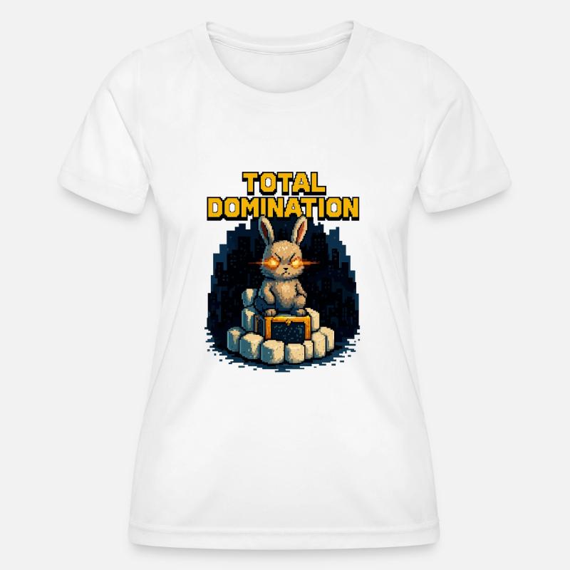Pixel Bunny – Total Domination - Women's Functional T-Shirt - white