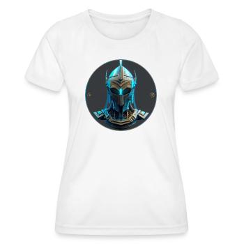 Casque de guerre| Guerriers| Casque - T-shirt sport Femme - blanc - Devant - AI Model Female 172 dark (172cm)