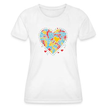 Herz Liebe - Frauen Funktions-T-Shirt - Weiß - Vorne - AI Model Female 172 dark (172cm)