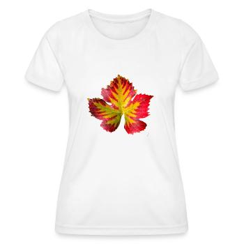 Weinblatt Herbst Wein Blatt Laub - Frauen Funktions-T-Shirt - Weiß - Vorne - AI Model Female 172 dark (172cm)
