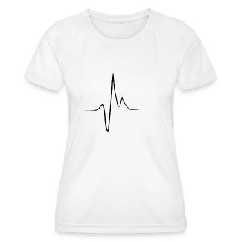 Fréquence cardiaque - T-shirt sport Femme - blanc - Devant - AI Model Female 172 dark (172cm)