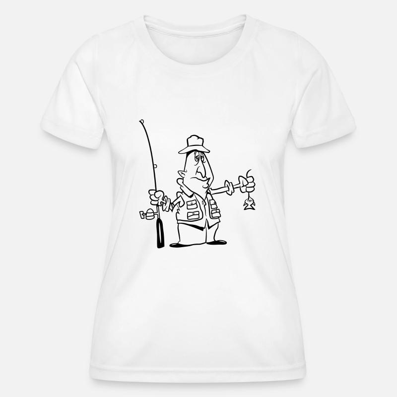 Fishing funny pitch - Women's Functional T-Shirt - white