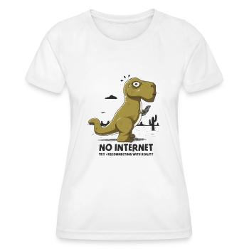 No internet - Women's Functional T-Shirt - white - Front - AI Model Female 172 dark (172cm)