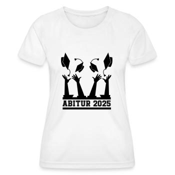 abitur 2025 - Frauen Funktions-T-Shirt - Weiß - Vorne - AI Model Female 172 dark (172cm)
