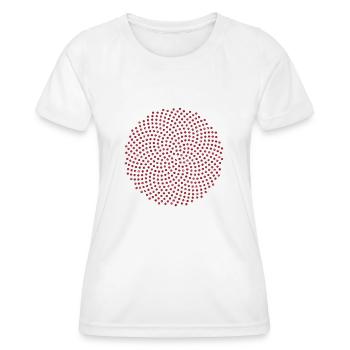 Fibonacci Mathematik Sonnenblume Phi Spirale Mathe - Frauen Funktions-T-Shirt - Weiß - Vorne - AI Model Female 172 dark (172cm)