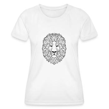 Löwe Geometric - Frauen Funktions-T-Shirt - Weiß - Vorne - AI Model Female 172 dark (172cm)