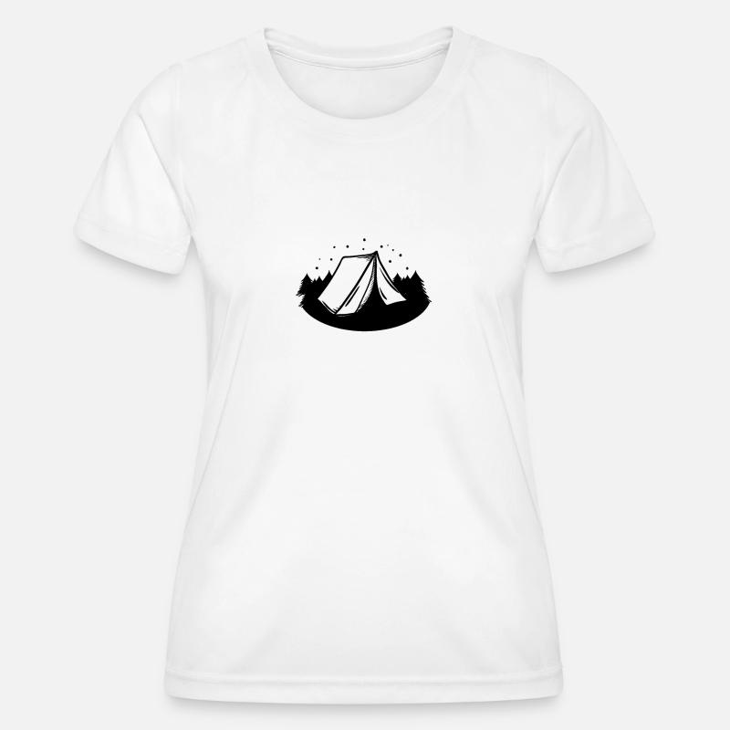 Wild camping - Women's Functional T-Shirt - white