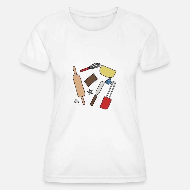 Confectioner Baker Bake Cake Cafe Confectioner - Women's Functional T-Shirt - white