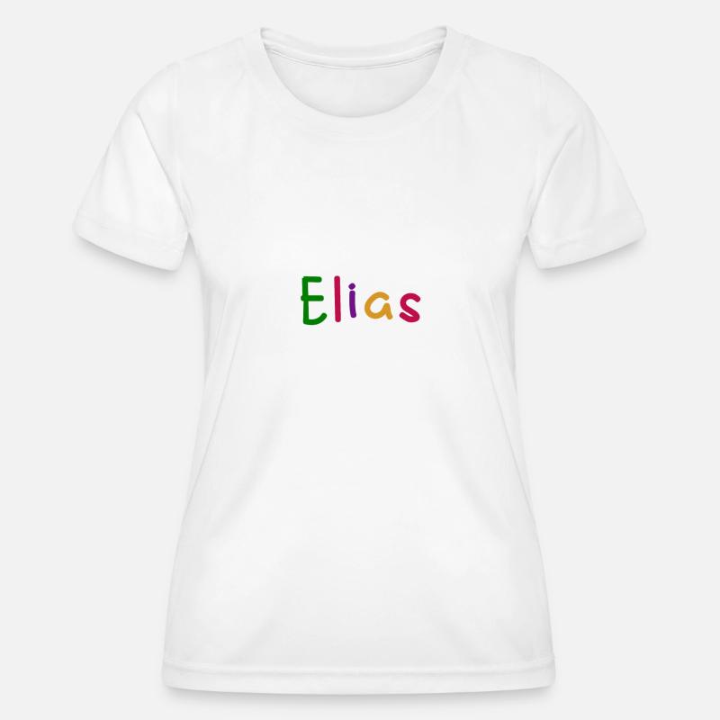 Elias first name boy name colored font colored - Women's Functional T-Shirt - white