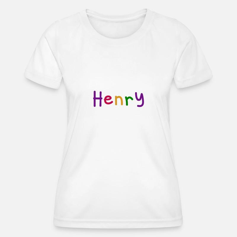 Henry first name boy name colored font colored - Women's Functional T-Shirt - white