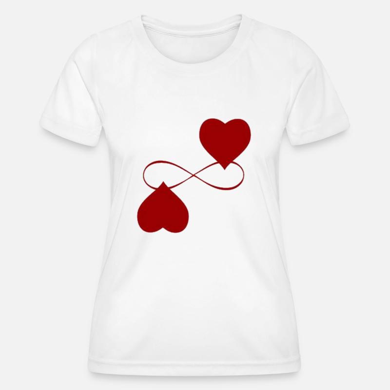 two infinite heart - Women's Functional T-Shirt - white