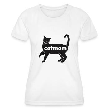 catmom, Katzen Mutti, Katzenfreund, Mietze - Frauen Funktions-T-Shirt - Weiß - Vorne - AI Model Female 172 dark (172cm)