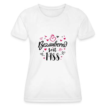 BEZAUBERND SEIT 1988 33 GEBURTSTAG GESCHENK FRAUEN - Frauen Funktions-T-Shirt - Weiß - Vorne - AI Model Female 172 dark (172cm)