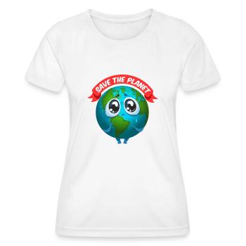 Rette Planet Erde | Save planet earth - Frauen Funktions-T-Shirt - Weiß - Vorne - AI Model Female 172 dark (172cm)
