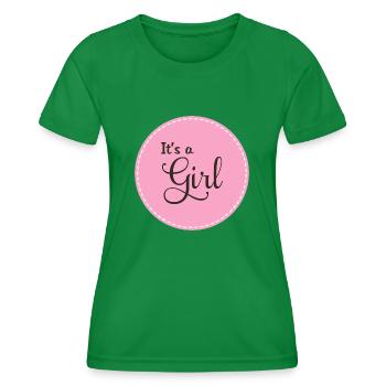 C’est une fille - T-shirt sport Femme - vert - Devant - AI Model Female 172 dark (172cm)