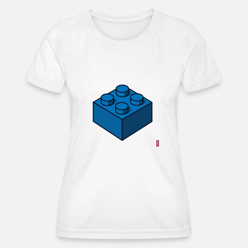Building block Blue - Women's Functional T-Shirt - white