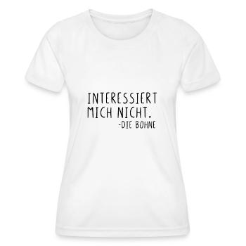 Interessiert mich nicht die Bohne - Frauen Funktions-T-Shirt - Weiß - Vorne - AI Model Female 172 dark (172cm)