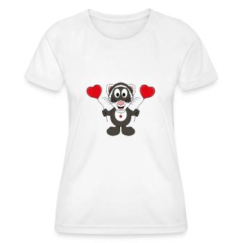 FRETTCHEN - LIEBE - TIER - KIND - BABY - Frauen Funktions-T-Shirt - Weiß - Vorne - AI Model Female 172 dark (172cm)
