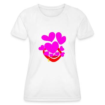 Bubbles of Love v.Carmine fort. - T-shirt sport Femme - blanc - Devant - AI Model Female 172 dark (172cm)