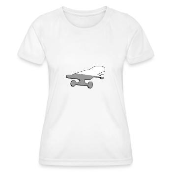 Skateboard - Illustration - T-shirt sport Femme - blanc - Devant - AI Model Female 172 dark (172cm)