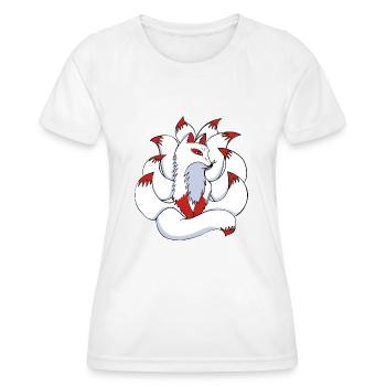 Neunschwänziger Fuchs Japanisch Otaku - Frauen Funktions-T-Shirt - Weiß - Vorne - AI Model Female 172 dark (172cm)
