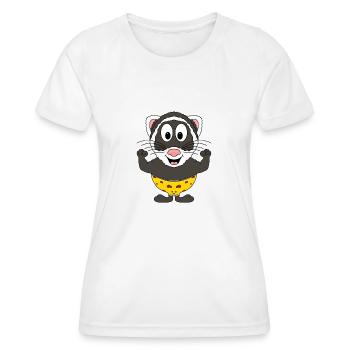 FRETTCHEN - MUSKELN - FITNESS - BODYBUILDING - Frauen Funktions-T-Shirt - Weiß - Vorne - AI Model Female 172 dark (172cm)