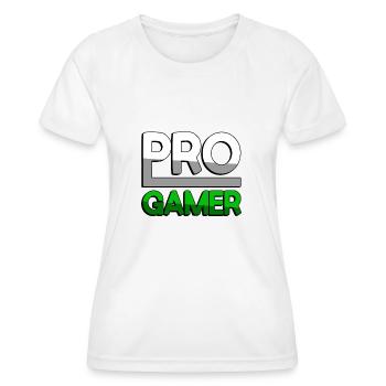 PRO GAMER (Green) - Gaming - Women's Functional T-Shirt - white - Front - AI Model Female 172 dark (172cm)