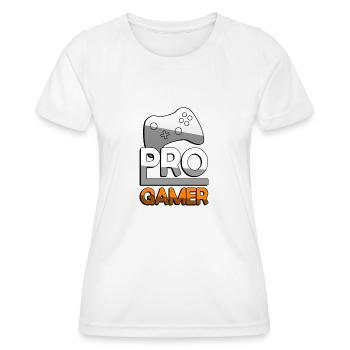 PRO GAMER (Orange) + Controller - Gaming - Frauen Funktions-T-Shirt - Weiß - Vorne - AI Model Female 172 dark (172cm)