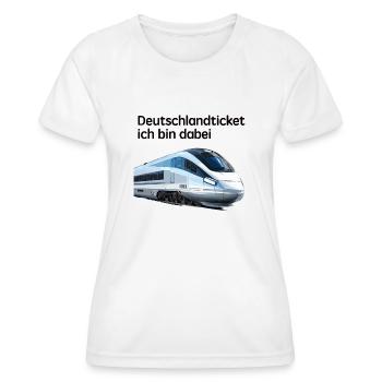 Deutschlandticket Gruppengeschenk 49€ Ticket - Frauen Funktions-T-Shirt - Weiß - Vorne - AI Model Female 172 dark (172cm)