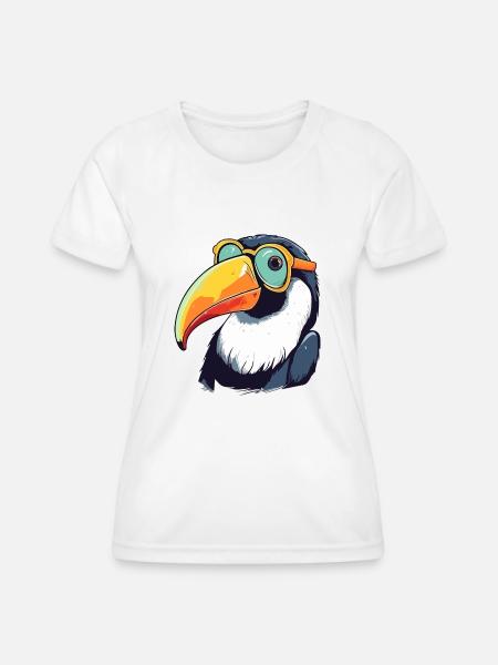 Kik der Tukan - Frauen Funktions-T-Shirt - Weiß