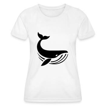 Whale Vector - Women's Functional T-Shirt - white - Front - AI Model Female 172 dark (172cm)