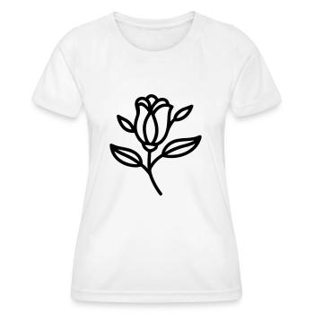 Pink Flower - Women's Functional T-Shirt - white - Front - AI Model Female 172 dark (172cm)