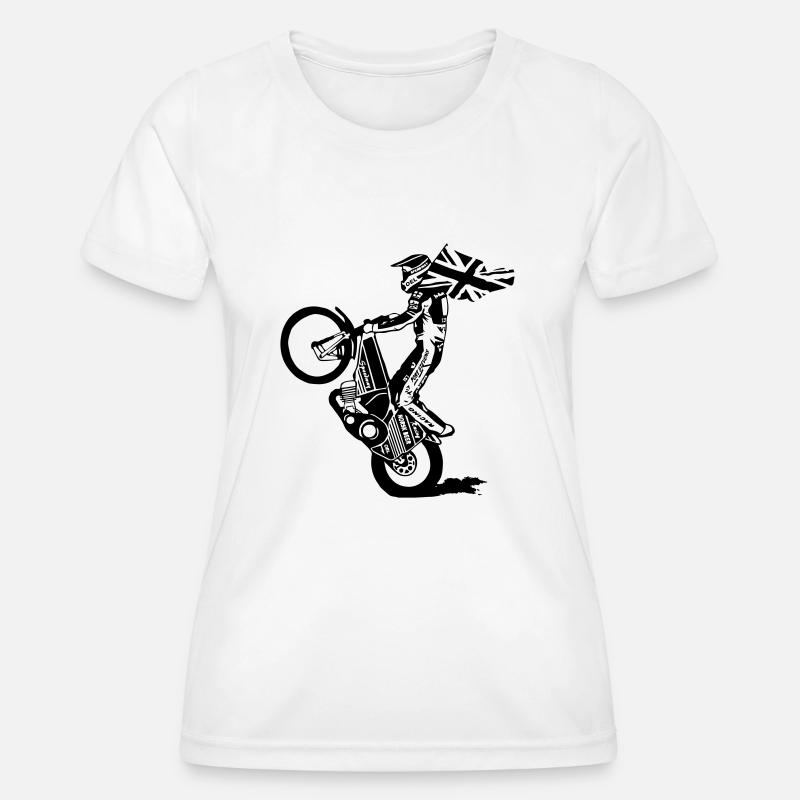 Motorcycle Speedway - Women's Functional T-Shirt - white