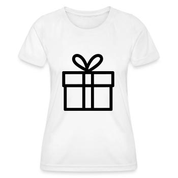 Kleine Geschenkbox - Frauen Funktions-T-Shirt - Weiß - Vorne - AI Model Female 172 dark (172cm)
