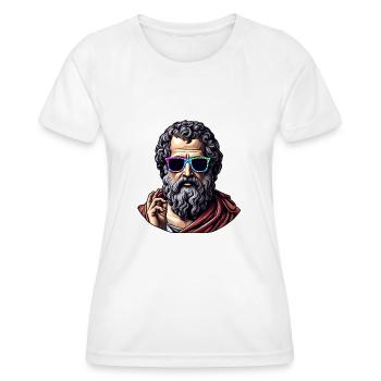 Cooler Philosoph - Frauen Funktions-T-Shirt - Weiß - Vorne - AI Model Female 172 dark (172cm)
