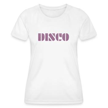 DISCO Retro Party Vibes Rose Disco Queen - T-shirt sport Femme - blanc - Devant - AI Model Female 172 dark (172cm)