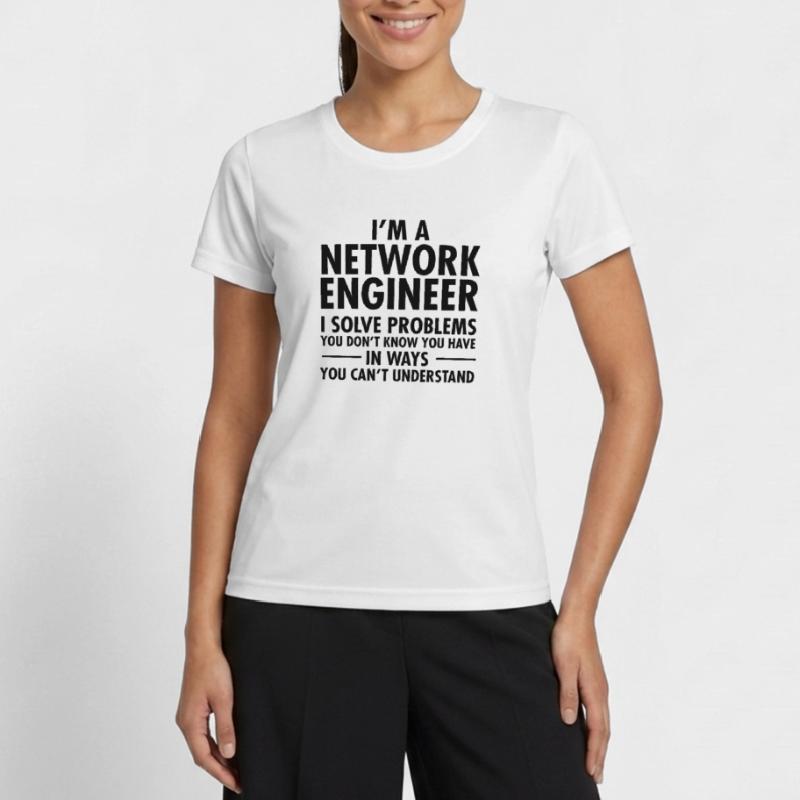 Geek Network Engineer Solve Problems T-shirt sport Femme