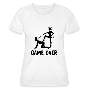 game_over - T-shirt sport Femme - blanc - Devant - AI Model Female 172 dark (172cm)