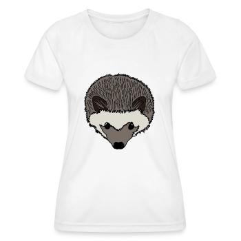 Igel Kopf - Frauen Funktions-T-Shirt - Weiß - Vorne - AI Model Female 172 dark (172cm)