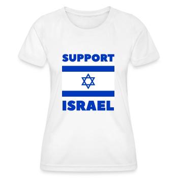 Support Israel - Frauen Funktions-T-Shirt - Weiß - Vorne - AI Model Female 172 dark (172cm)