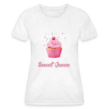 Sweet Queen Cupcake - Frauen Funktions-T-Shirt - Weiß - Vorne - AI Model Female 172 dark (172cm)