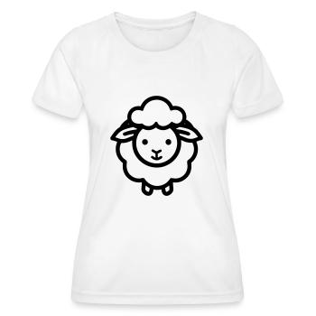 sheep - Women's Functional T-Shirt - white - Front - AI Model Female 172 dark (172cm)