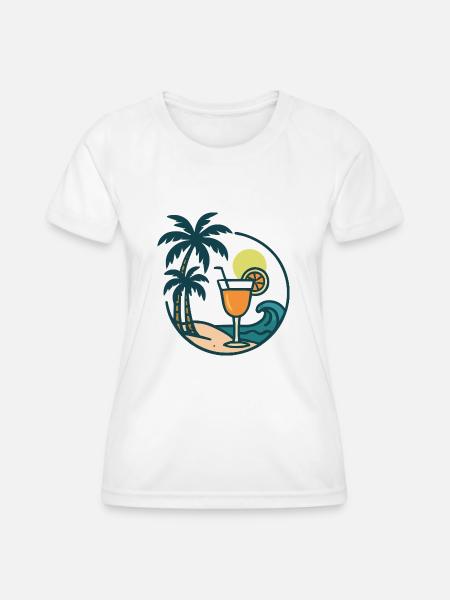 insel cocktail - Frauen Funktions-T-Shirt - Weiß