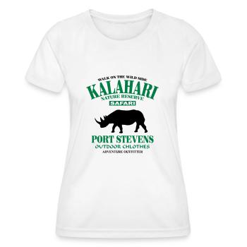 Kalahari Rhino - T-shirt sport Femme - blanc - Devant - AI Model Female 172 dark (172cm)