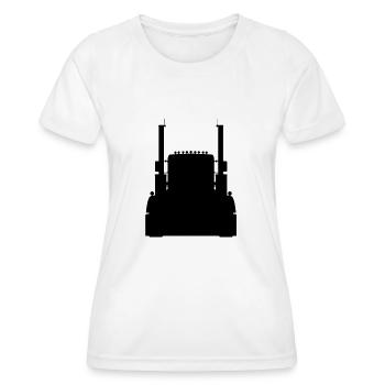 Camion tir camion camion voiture semi-remorque voiture - T-shirt sport Femme - blanc - Devant - AI Model Female 172 dark (172cm)