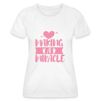 Making a miracle - Women's Functional T-Shirt - white - Front - AI Model Female 172 dark (172cm)