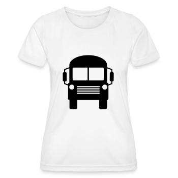 Schulbus Bus - Frauen Funktions-T-Shirt - Weiß - Vorne - AI Model Female 172 dark (172cm)